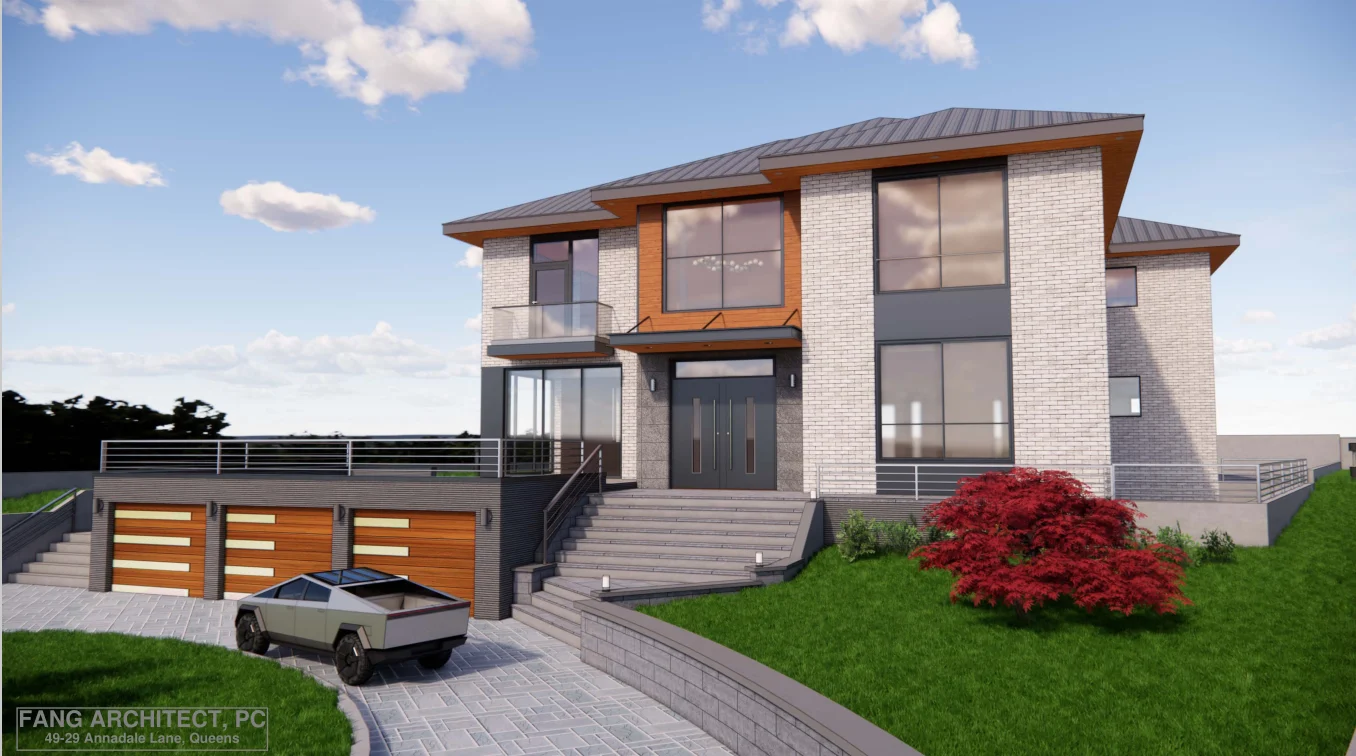Residential rendering · FANG ARCHITECT, PC: Annadale Lane